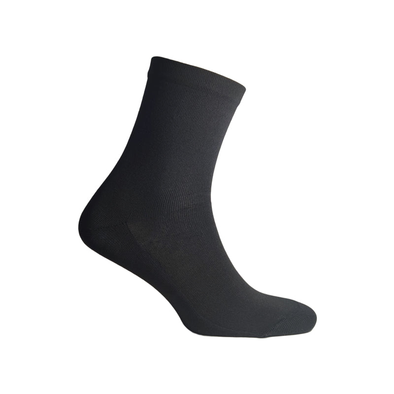 Mjuk Topp-socka med dubbla botten svart och grå