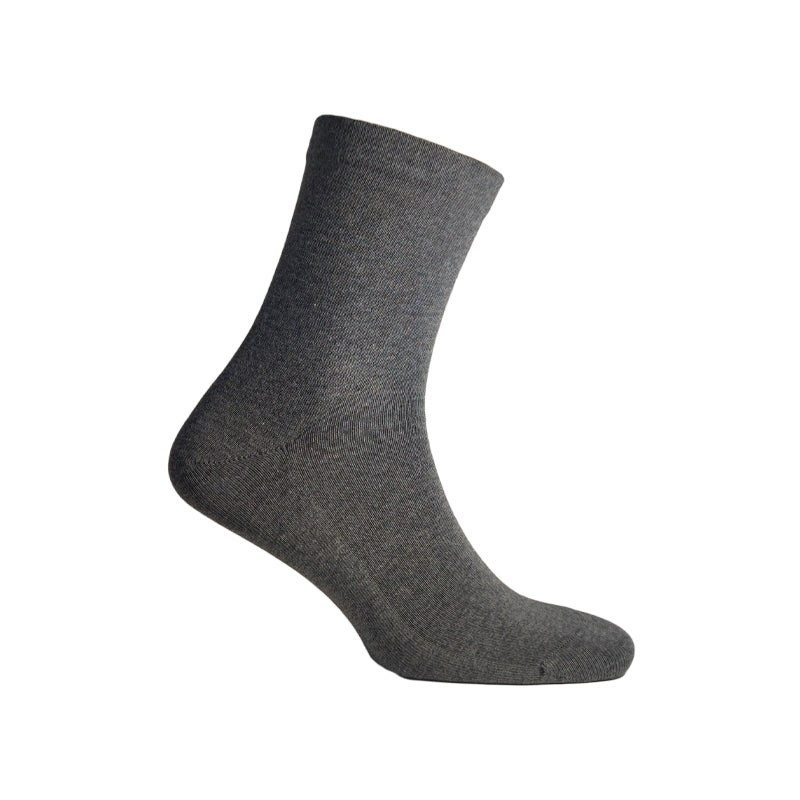 Mjuk Topp-socka med dubbla botten svart och grå