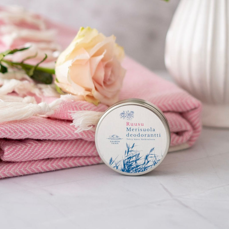 Deodorantkräm  Ros havssalt ( med soda )  100% naturlig, vegansk, aluminiumfri