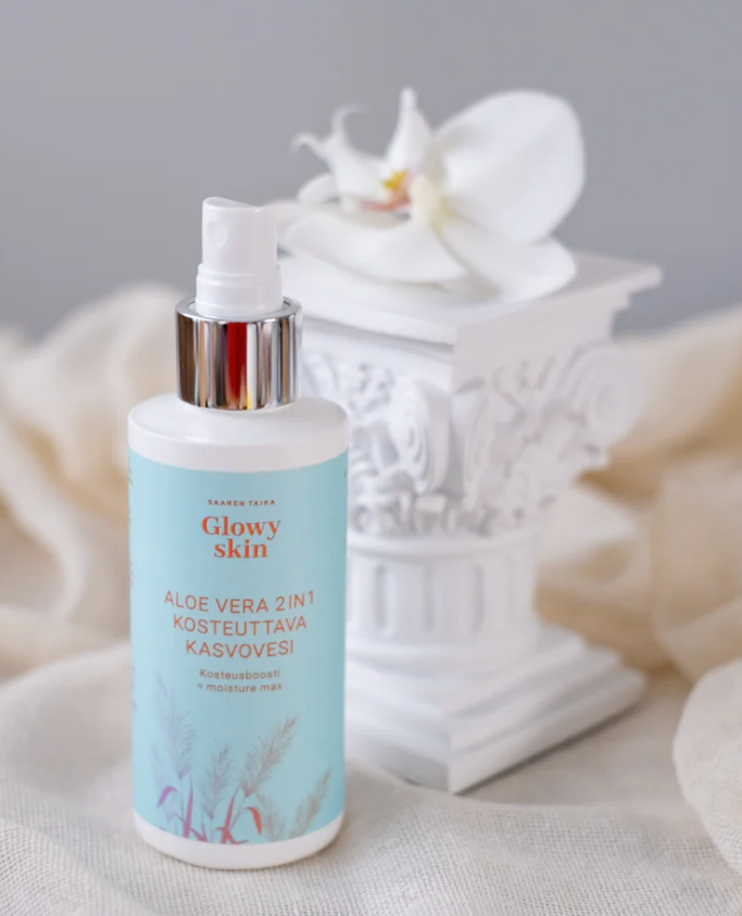Aloe Vera 2 i 1 fuktgivande ansiktsvatten, inkl. havre & vitamin C, parfymfri, 96,5 % naturlig, vegan