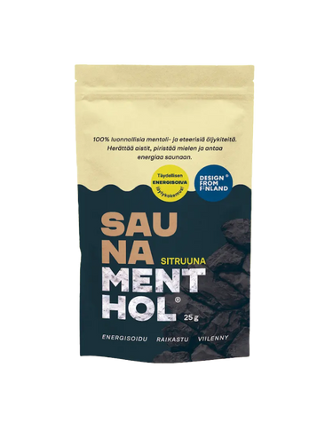 SAUNA MENTHOL - CITRON, 25g, räcker till ca 80 bastubad